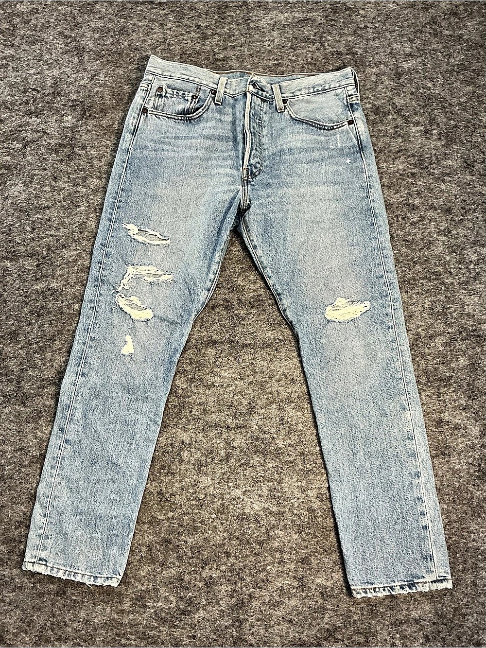Levi's 501 Straight Leg Distressed Jeans Waist 33